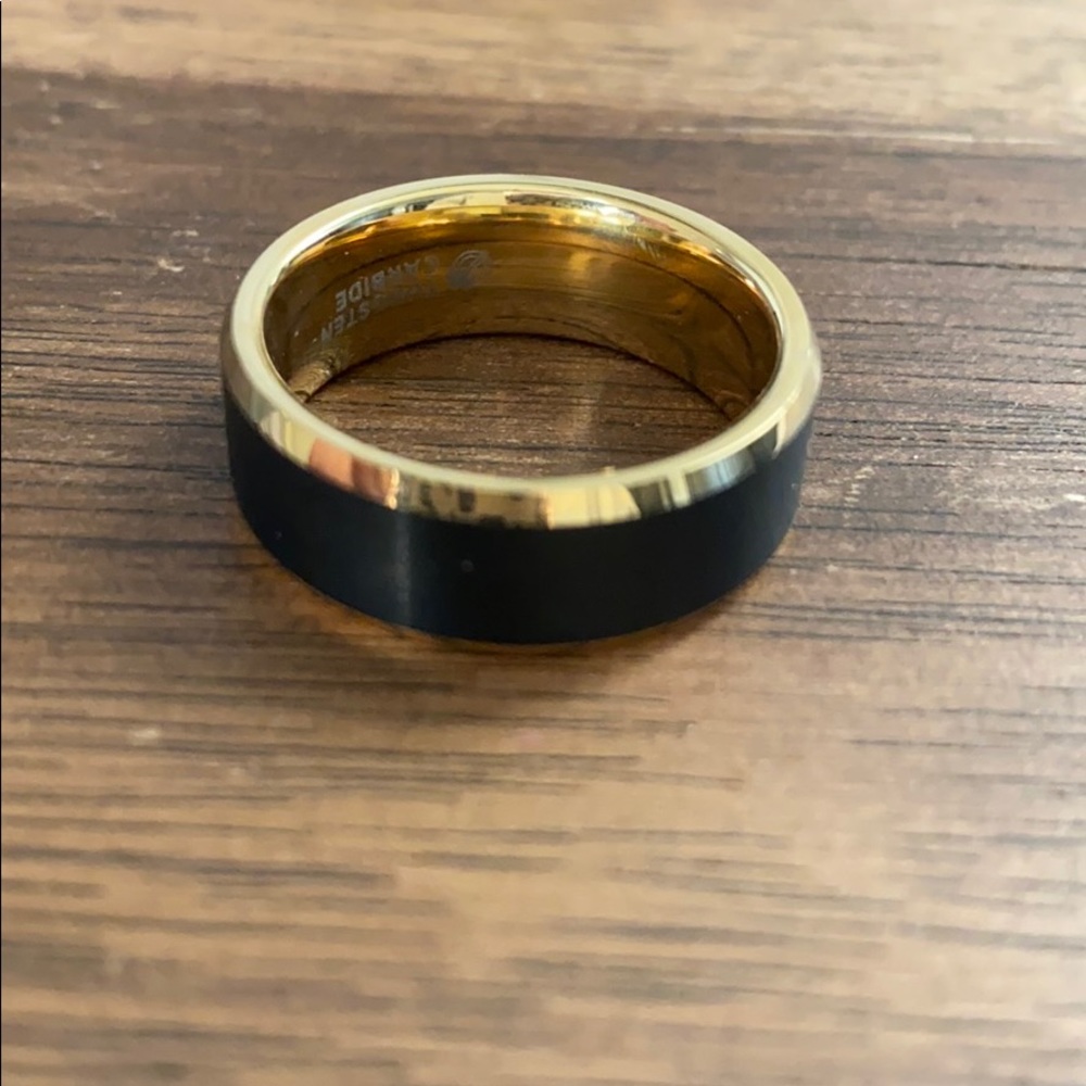 Gold Tungsten Wedding Band